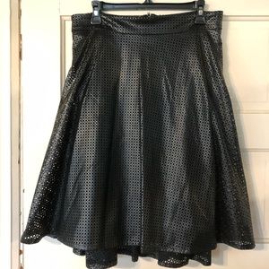 Torrid Black Skirt with Mesh Overlay